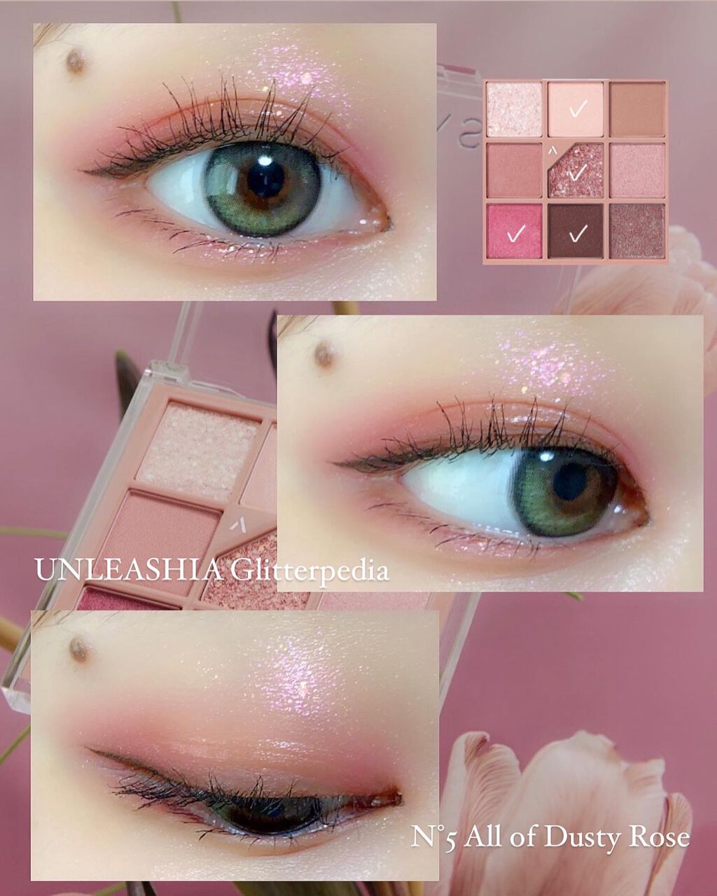 グリッターペディアアイパレット/unleashia/アイシャドウパレットを使ったクチコミ(1枚目)