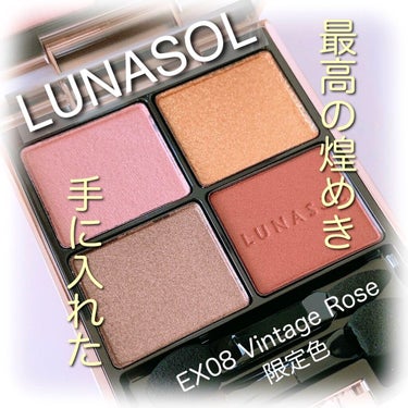 ルナソル2020クリスマスコフレ
✔︎LUNASOL  アイカラーレーション
　EX08　Vintage Rose  限定色
　価格：6,200円（税抜）

華やかさの中に深みを溶け込ませた、思わず見惚