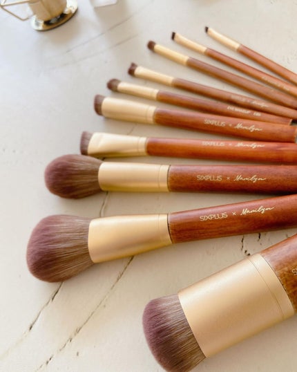 SIXPLUS X MARILYN 10本メイクアップブラシセット/SIXPLUS/メイクブラシを使ったクチコミ(8枚目)