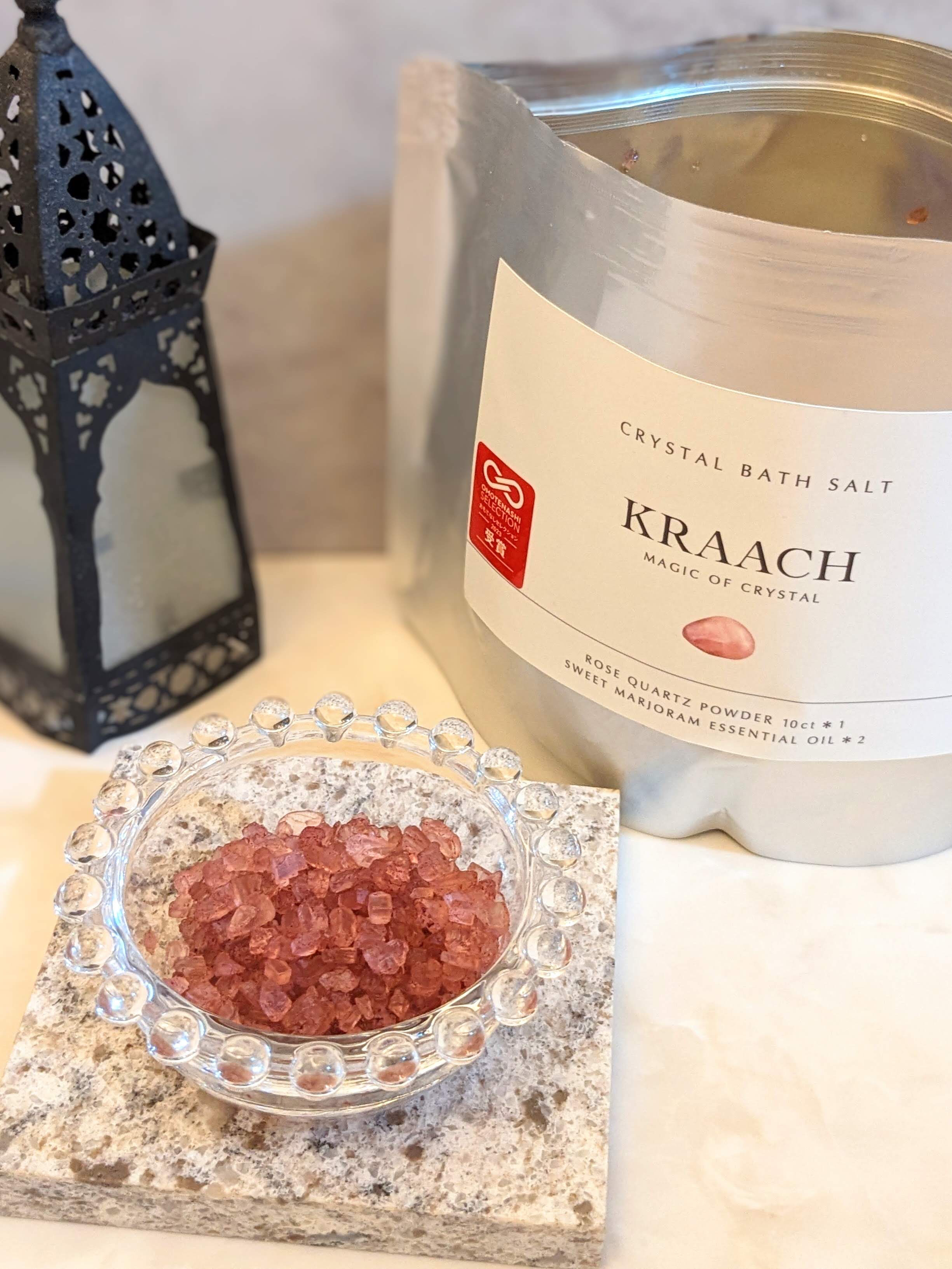 クリスタルバスソルト ローズクォーツ/KRAACH/無機塩系入浴剤を使ったクチコミ（2枚目）