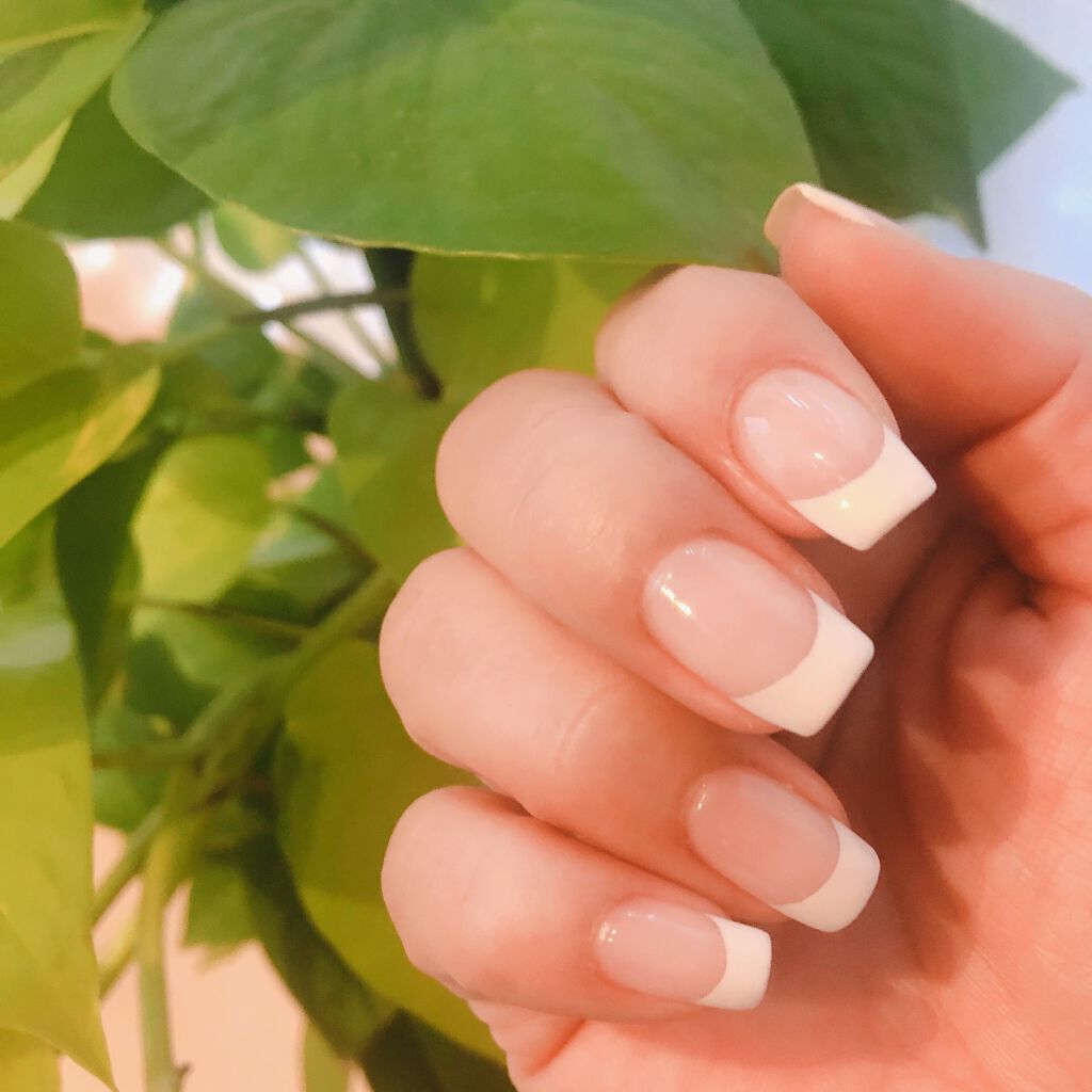 #サロンネイル,#フレンチネイル,#ホワイトネイルのネイルデザイン