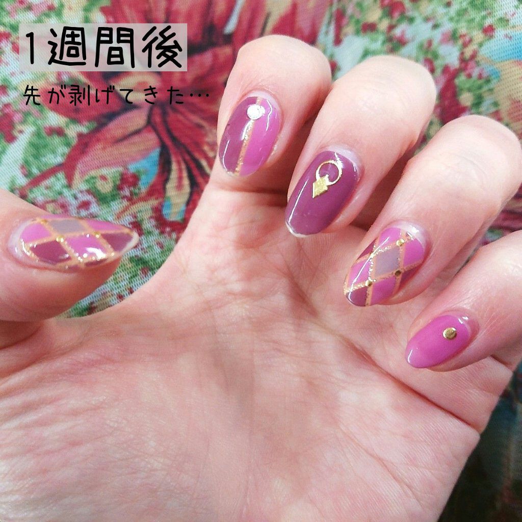 ネイルシール/Qoo10/ネイルシールを使ったクチコミ（3枚目）