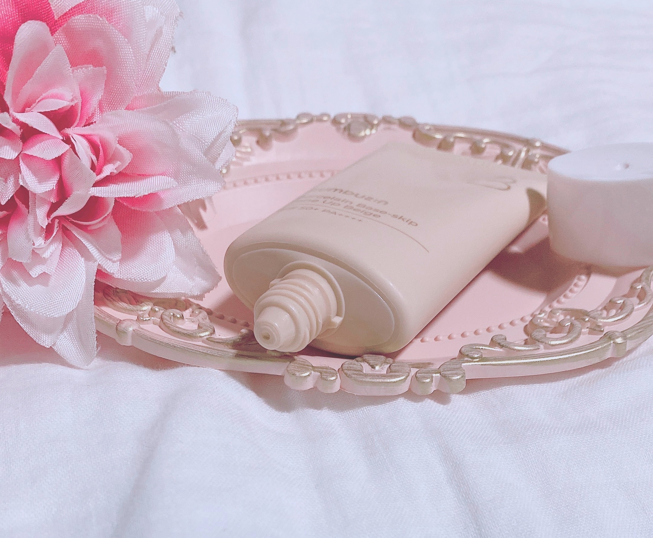 3番 ノーファンデ陶器肌トーンアップクリーム/numbuzin/化粧下地を使ったクチコミ（2枚目）