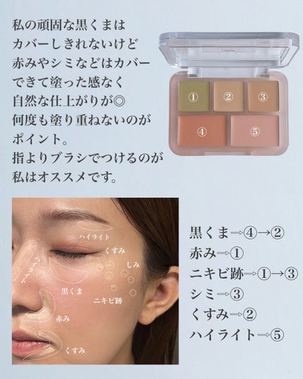 コンシールブレンダーパレット/LUNA/パレットコンシーラーを使ったクチコミ(5枚目)