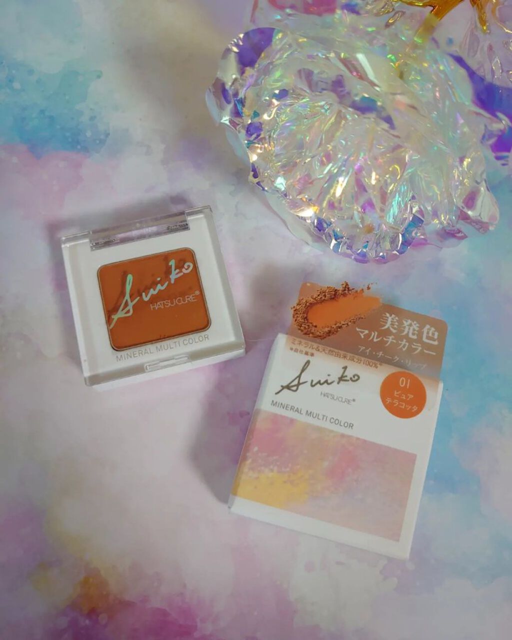 SUIKOミネラルマルチカラー 01 ピュアテラコッタ/SUIKO HATSUCURE/単色アイシャドウを使ったクチコミ（1枚目）