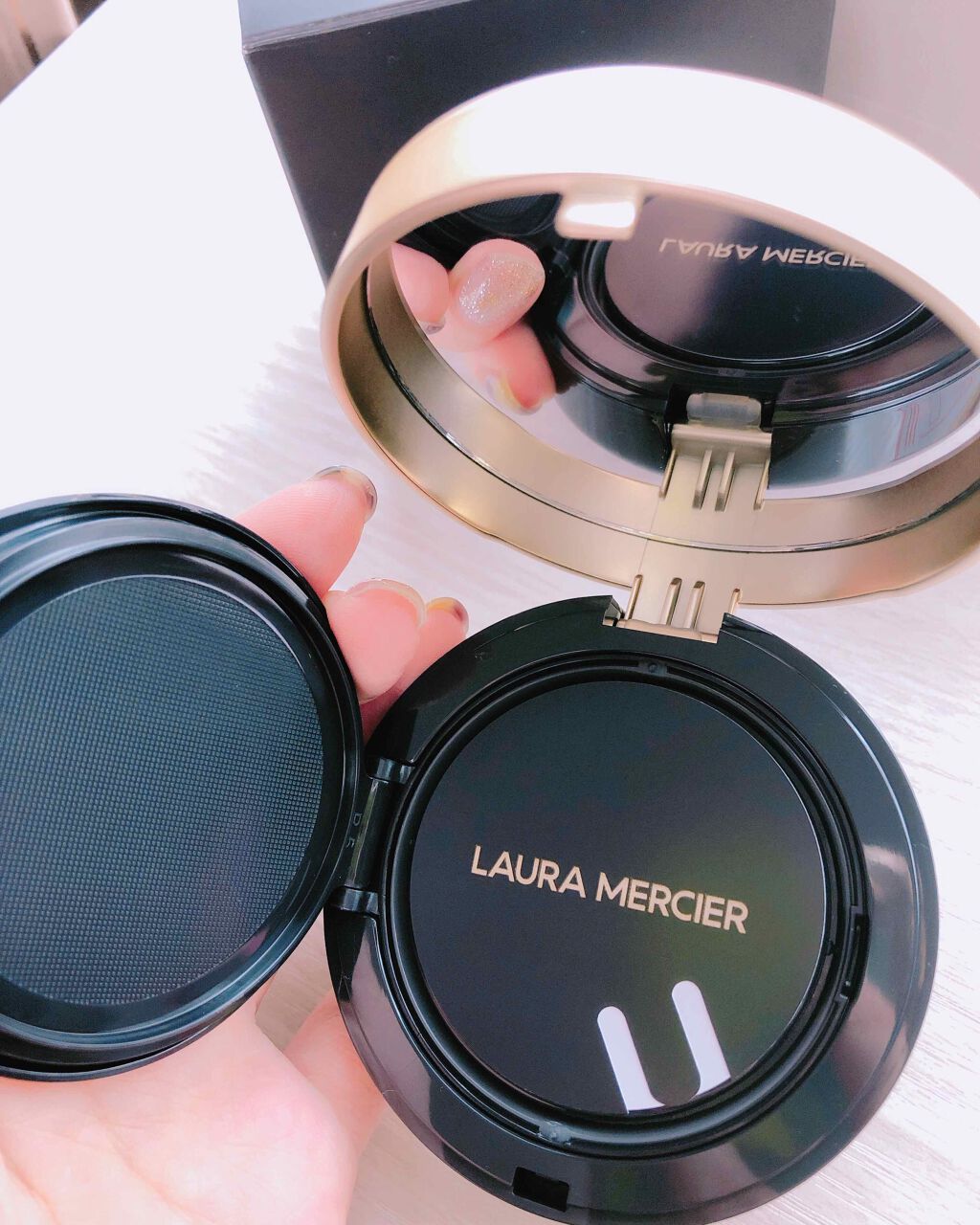 フローレス ルミエール ラディアンス パーフェクティング クッション/ローラ メルシエ/クッションファンデーションを使ったクチコミ（3枚目）