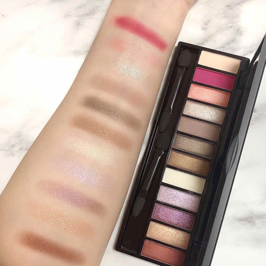 UR GLAM LUXE　12 COLORS EYESHADOW PALLET/U R GLAM/アイシャドウパレットを使ったクチコミ（2枚目）