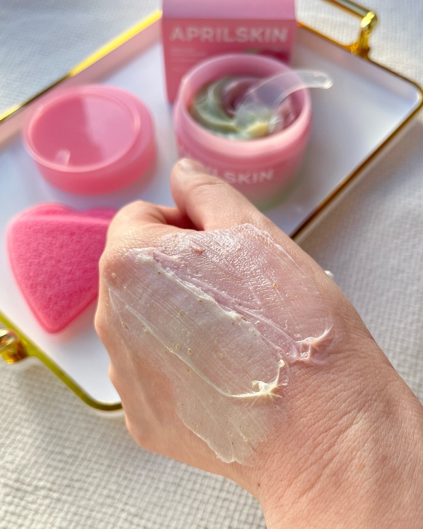 ハートクレンジングパフ/APRILSKIN/その他スキンケアグッズを使ったクチコミ(5枚目)