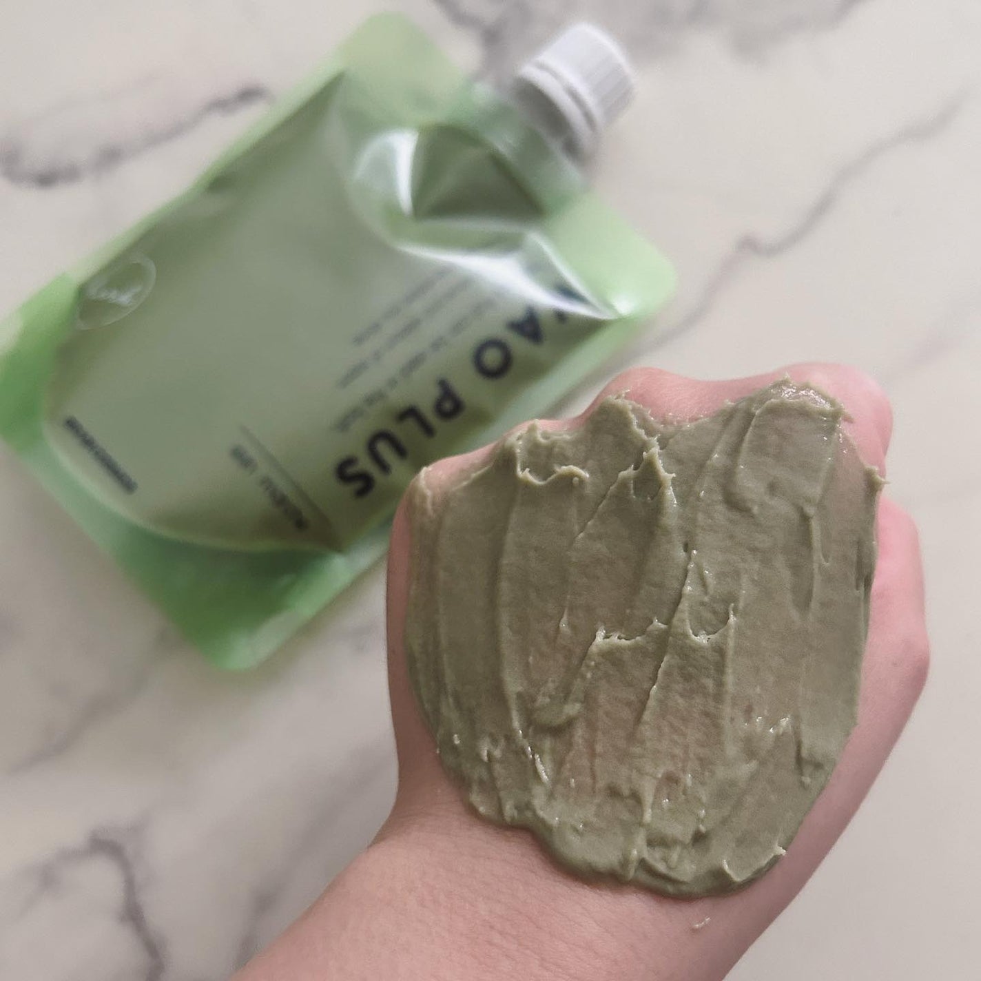 skinmarche WAOPLUS ハートリーフマグワートブースターマスク/ブレーンコスモス/洗い流すパック・マスクを使ったクチコミ(4枚目)