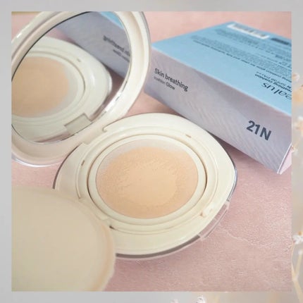 ブリージンググロークッション/Healus/クッションファンデーションを使ったクチコミ(5枚目)