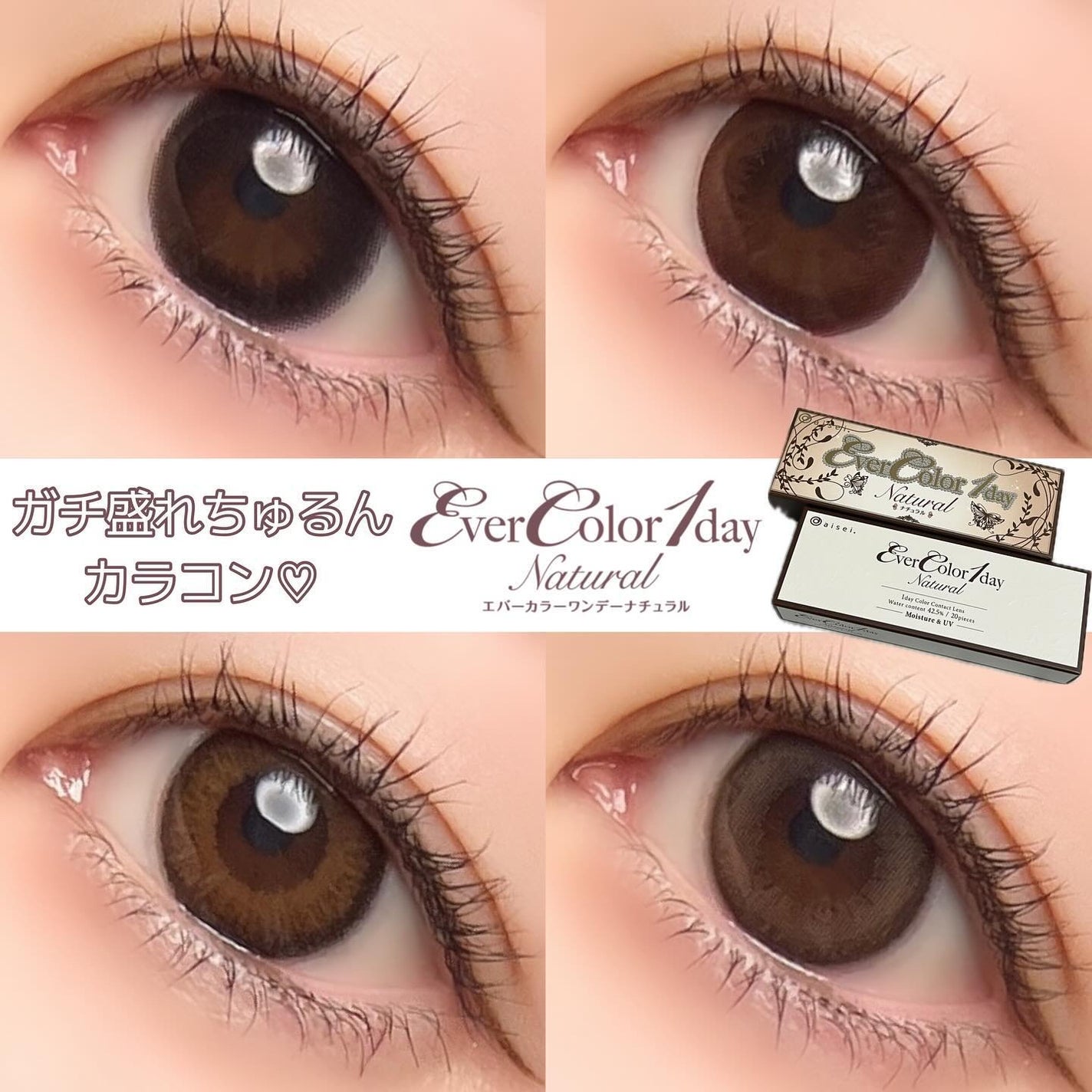 エバーカラーワンデー ナチュラル/エバーカラー/ワンデー(1DAY)カラコンを使ったクチコミ(1枚目)