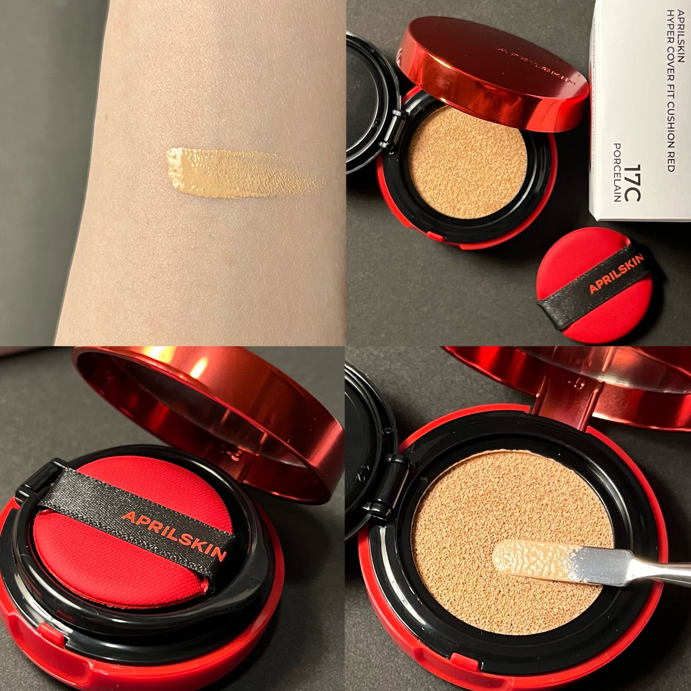 ハイパーカバーフィットクッション red/APRILSKIN/クッションファンデーションを使ったクチコミ(3枚目)