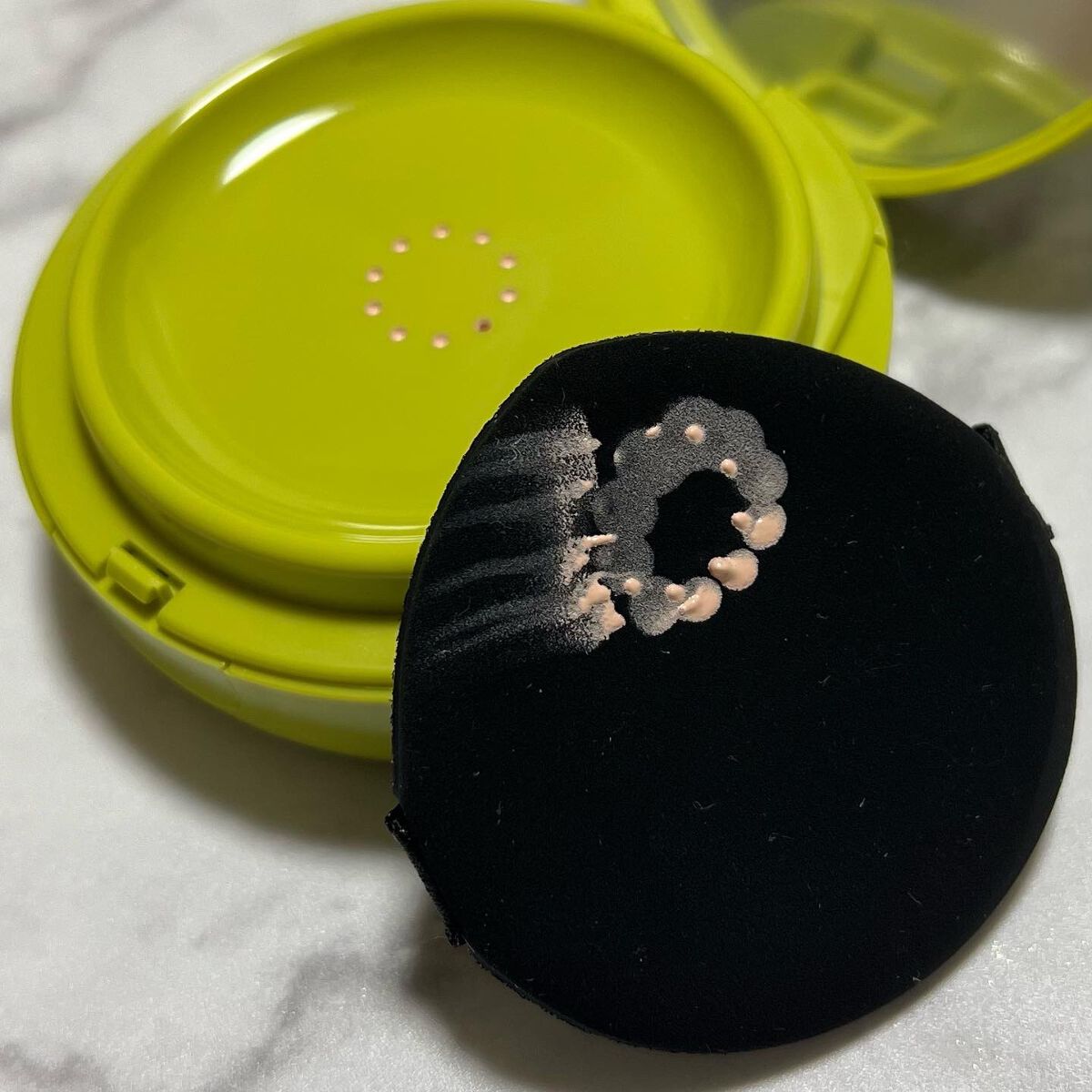 サテンウエアヘルシーグリーンクッション/unleashia/クッションファンデーションを使ったクチコミ(5枚目)