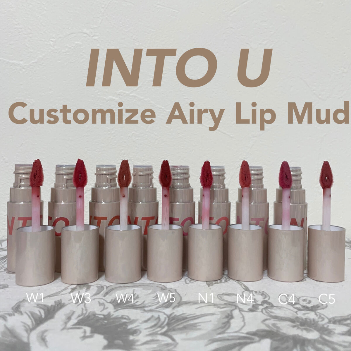 総額11,440円分！INTO U カスタマイズエアリーリップマッド 2023年夏新作口紅】カスタマイズエアリーリップマッド｜INTO Uを
