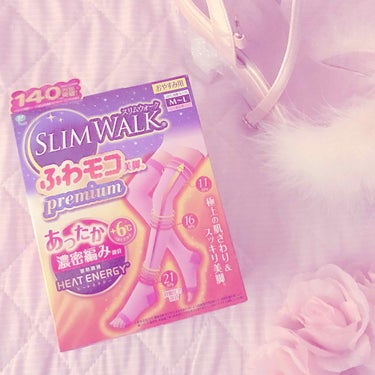 SLIMWALK ふわモコ美脚 premium(プレミアム)のクチコミ「🌛ふわふわで寝てる間にむくみ撃退🌃
🐏スリムウォーク🐏ふわもこプレミアム🐏

寒くて足先が冷え.....」（1枚目）