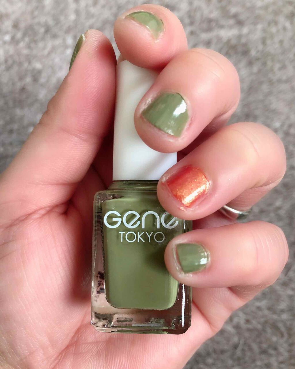 Gene Tokyo ネイル Daisoの口コミ Geneネイル ヴィンテージカーキ秋 By さっちー 敏感肌 40代後半 Lips