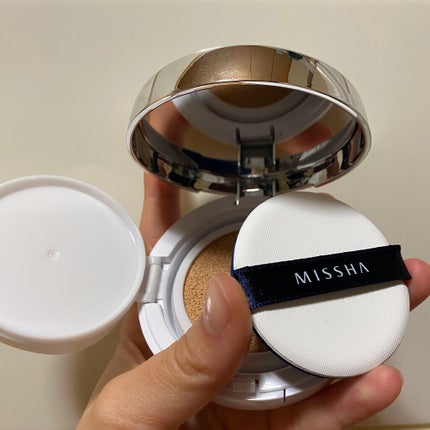M クッション ファンデーション(モイスチャー)/MISSHA/クッションファンデーションを使ったクチコミ(2枚目)