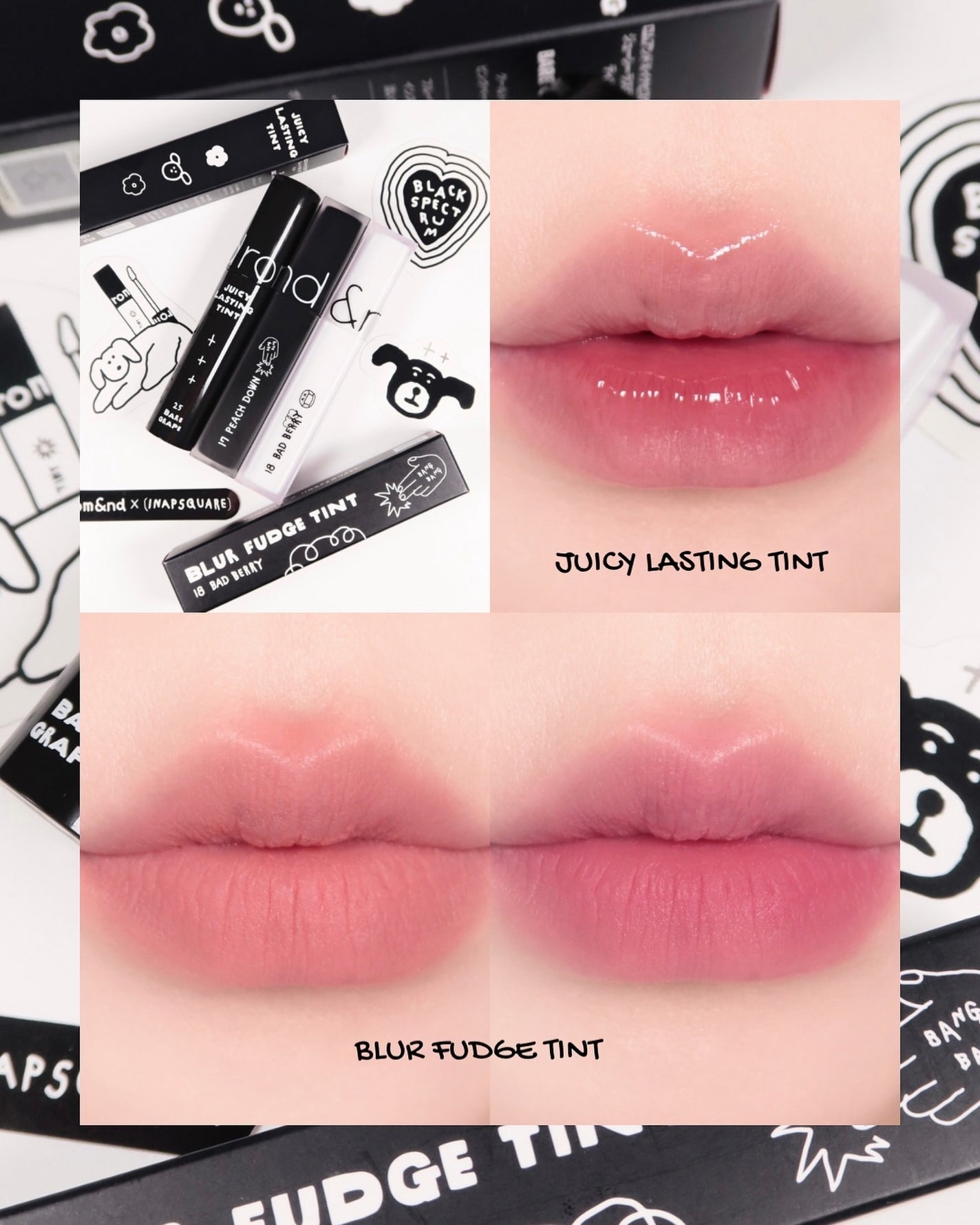 ジューシーラスティングティント/rom&nd/リップティントを使ったクチコミ(1枚目)