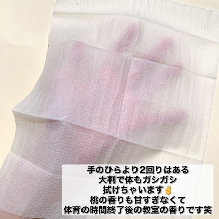 アイスデオドラント ボディペーパー フリーズピーチ <徳用タイプ> (医薬部外品)/ギャツビー/ボディシートを使ったクチコミ(3枚目)