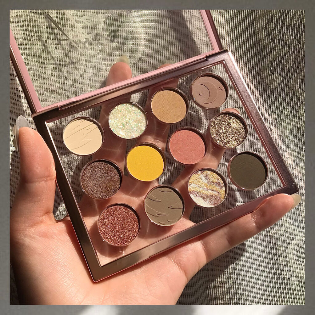 Hexze 12色 アイシャドウパレット プロアイ パレット アイプランナーパレット メイクパレット 高発色/HEXZE（ヘックスゼ）/アイシャドウパレットを使ったクチコミ（3枚目）