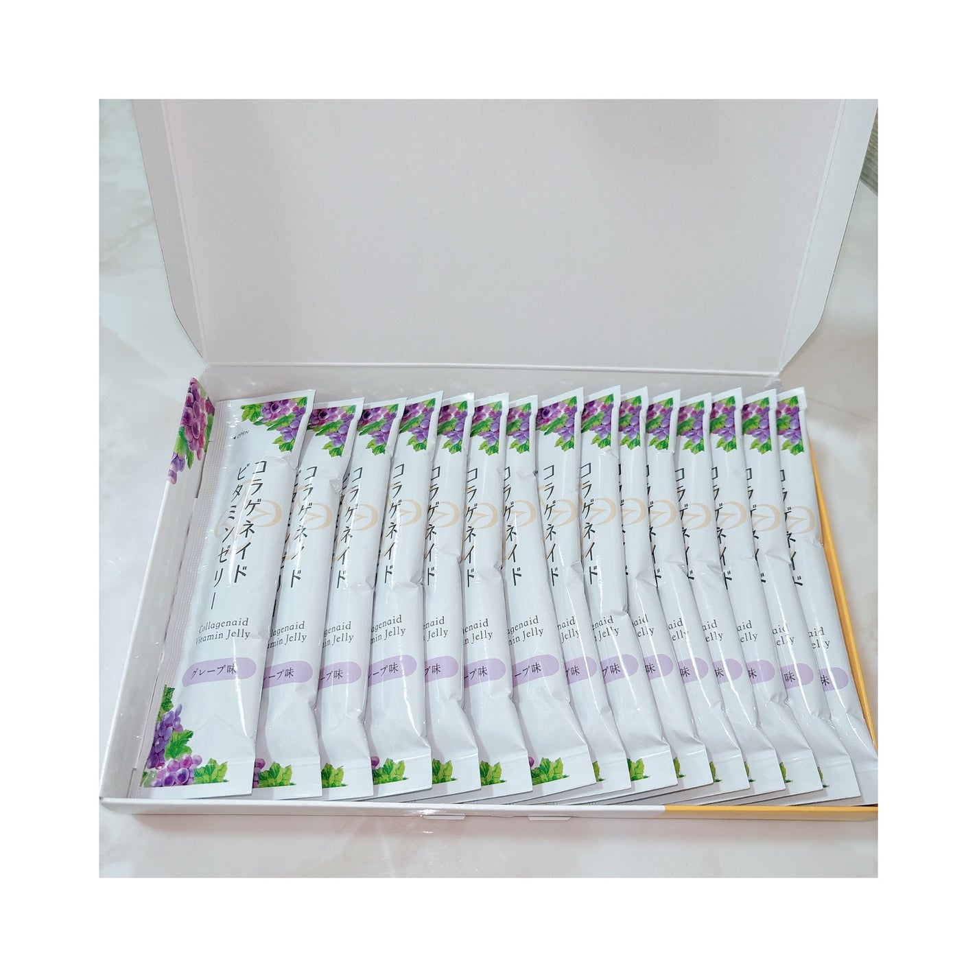 コラゲネイド ビタミンゼリー グレープ味/新田ゼラチンダイレクト/ゼリー飲料を使ったクチコミ(3枚目)