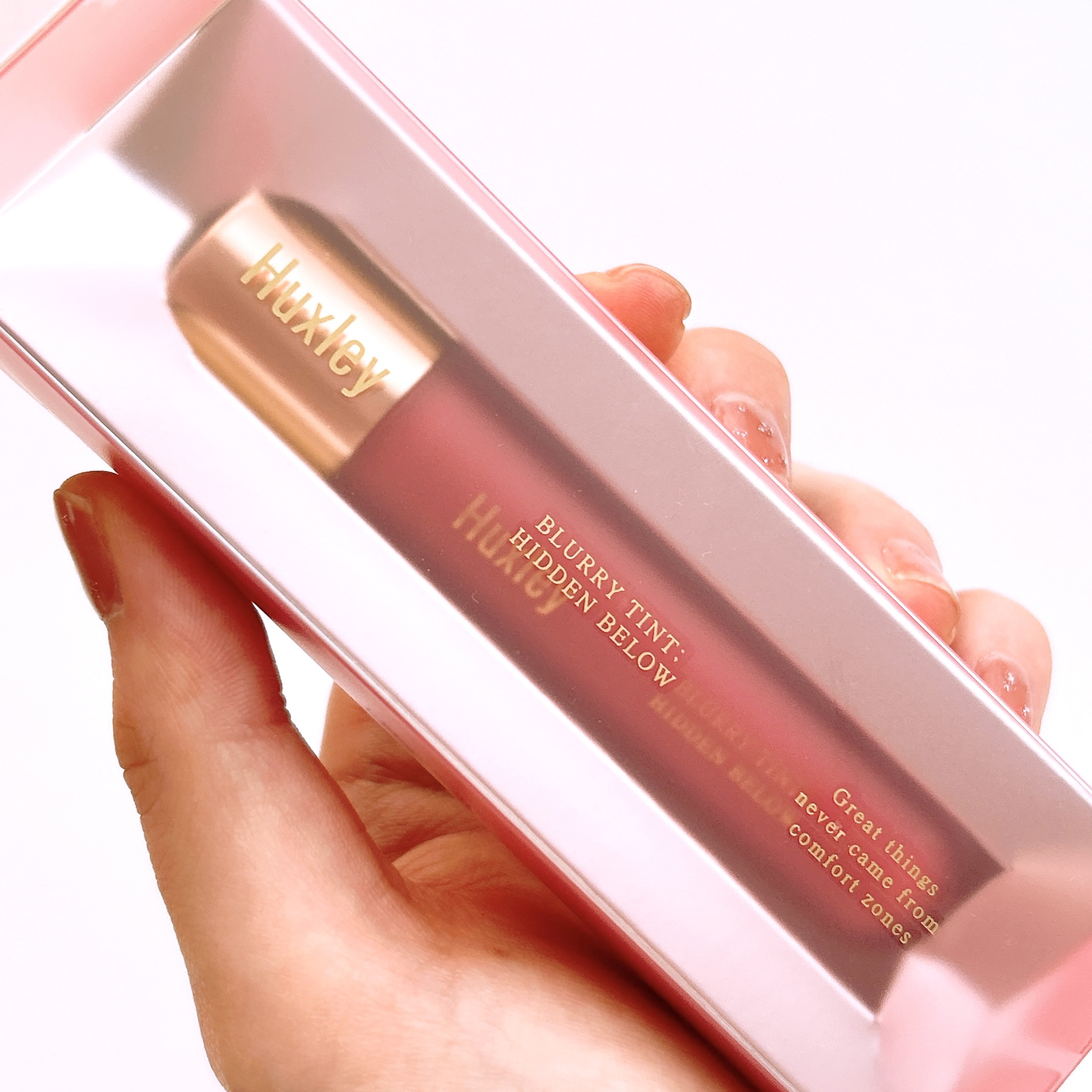 ブラーリーティント ヒドゥンビロウ/Huxley/リップティントを使ったクチコミ（2枚目）