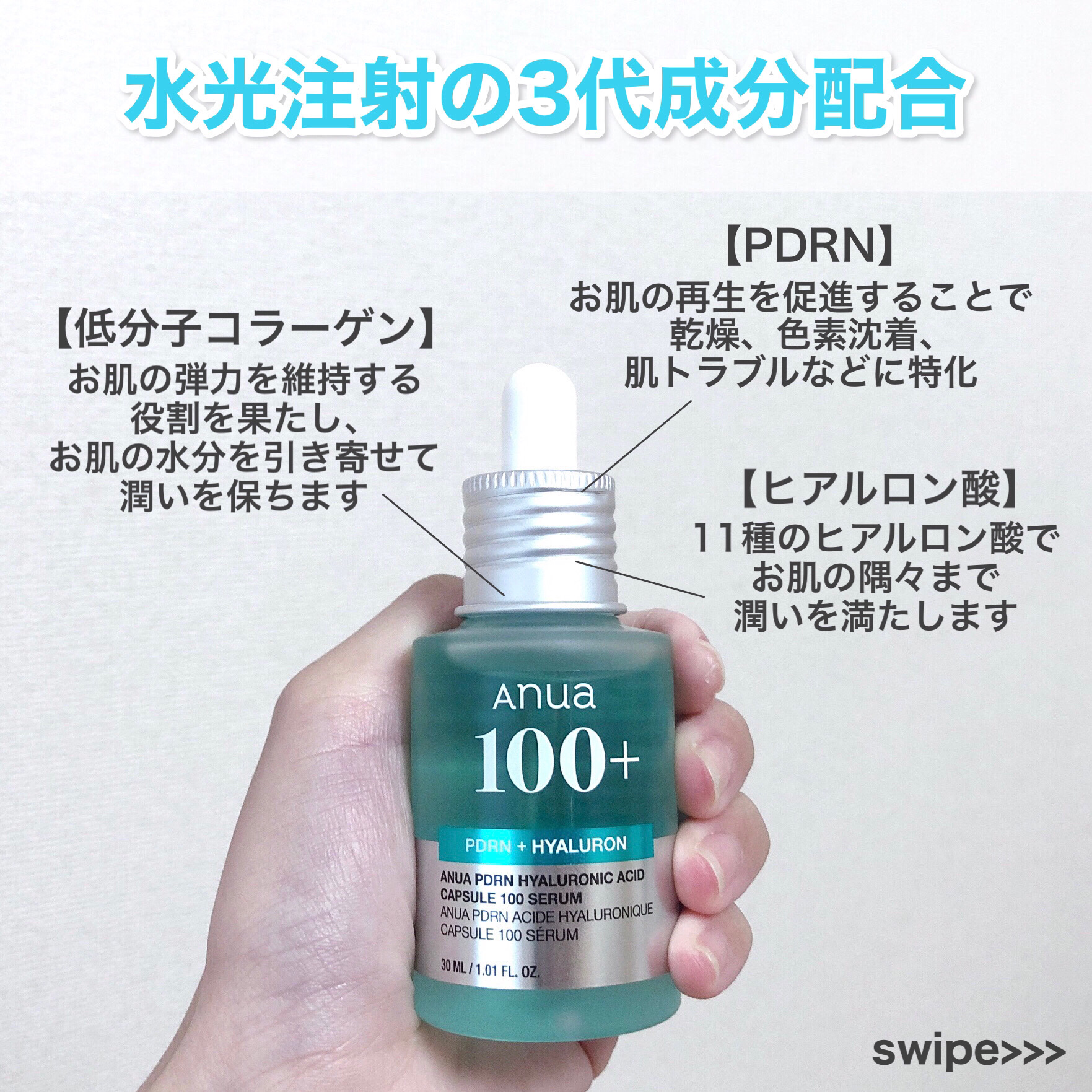 PDRNヒアルロン酸カプセル100セラム/Anua/美容液を使ったクチコミ（3枚目）