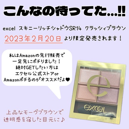 スキニーリッチシャドウ/excel/アイシャドウパレットを使ったクチコミ(2枚目)