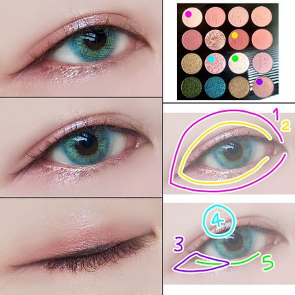 大英博物館 エジプトシリーズ アイシャドウパレット/ZEESEA/アイシャドウパレットを使ったクチコミ(5枚目)