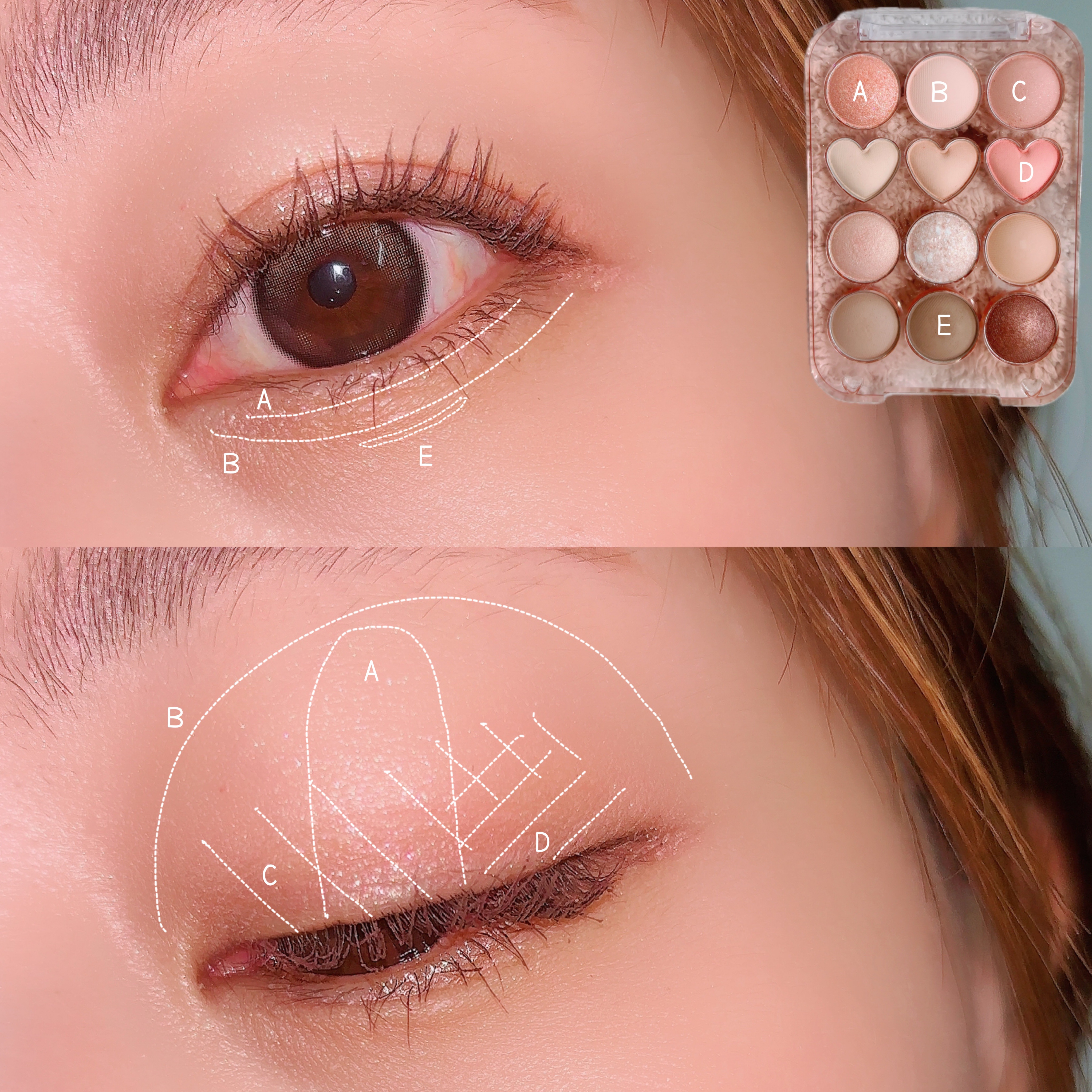 目元チュートリアルアイパレット/Colorgram/アイシャドウパレットを使ったクチコミ（3枚目）