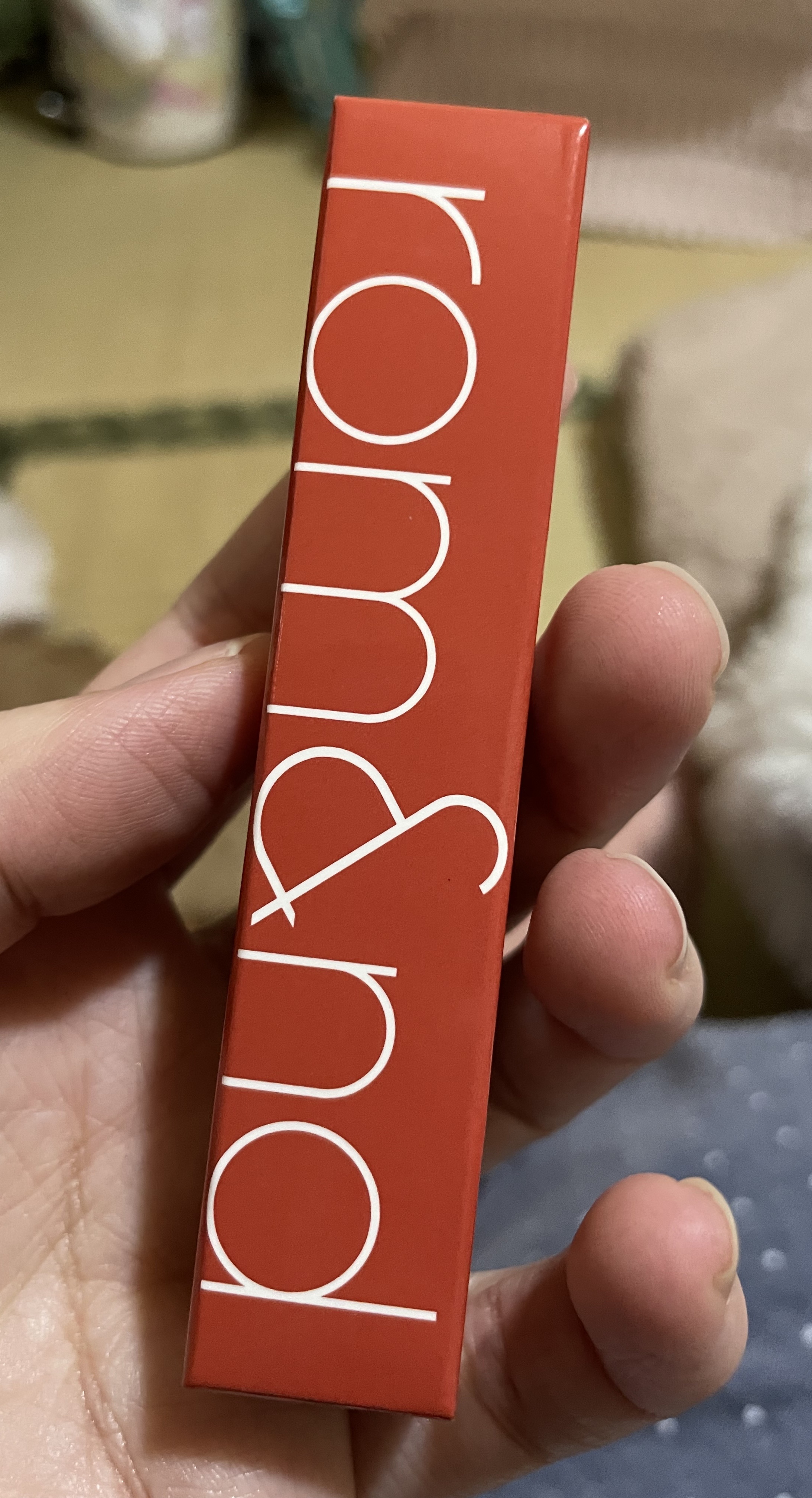 ジューシーラスティングティント 11 ピンクパンプキン(PINK PUMPKIN)/rom&nd/リップティントを使ったクチコミ（1枚目）