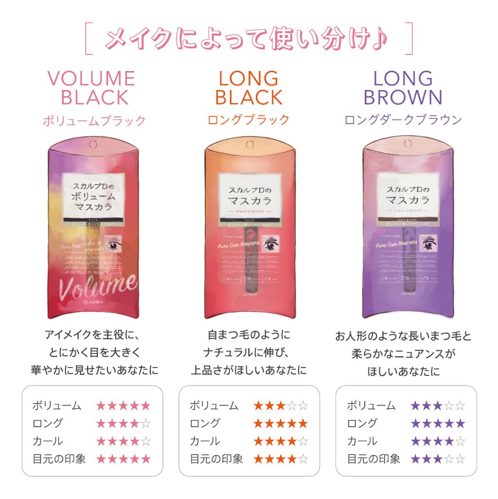 スカルプD ボーテ ピュアフリーボリュームマスカラ/アンファー(スカルプD)/マスカラを使ったクチコミ（1枚目）