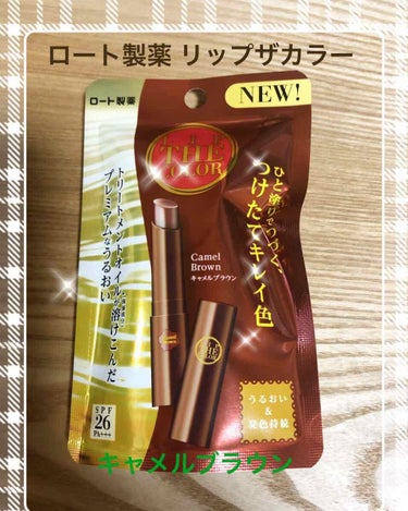 ロート製薬 リップザカラー
キャメルブラウン
600円

ドラコスのレジ待ち中にNEWが目に入って買いました😀
同じもので別色を使用していて、ティントなのに、乾かないし荒れない。そして蛍光ピンクっぽくな