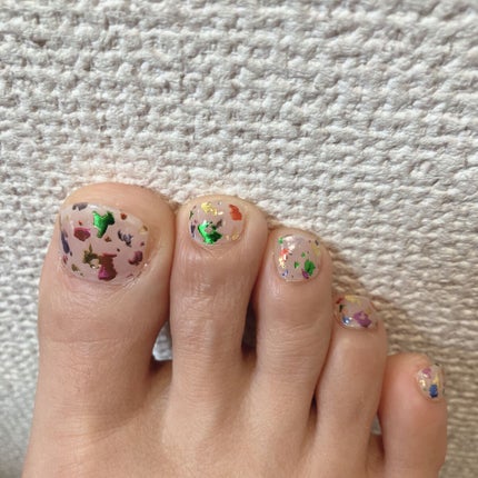 セミキュアジェルネイル(ペディキュア)/ohora/ネイルシールを使ったクチコミ(1枚目)