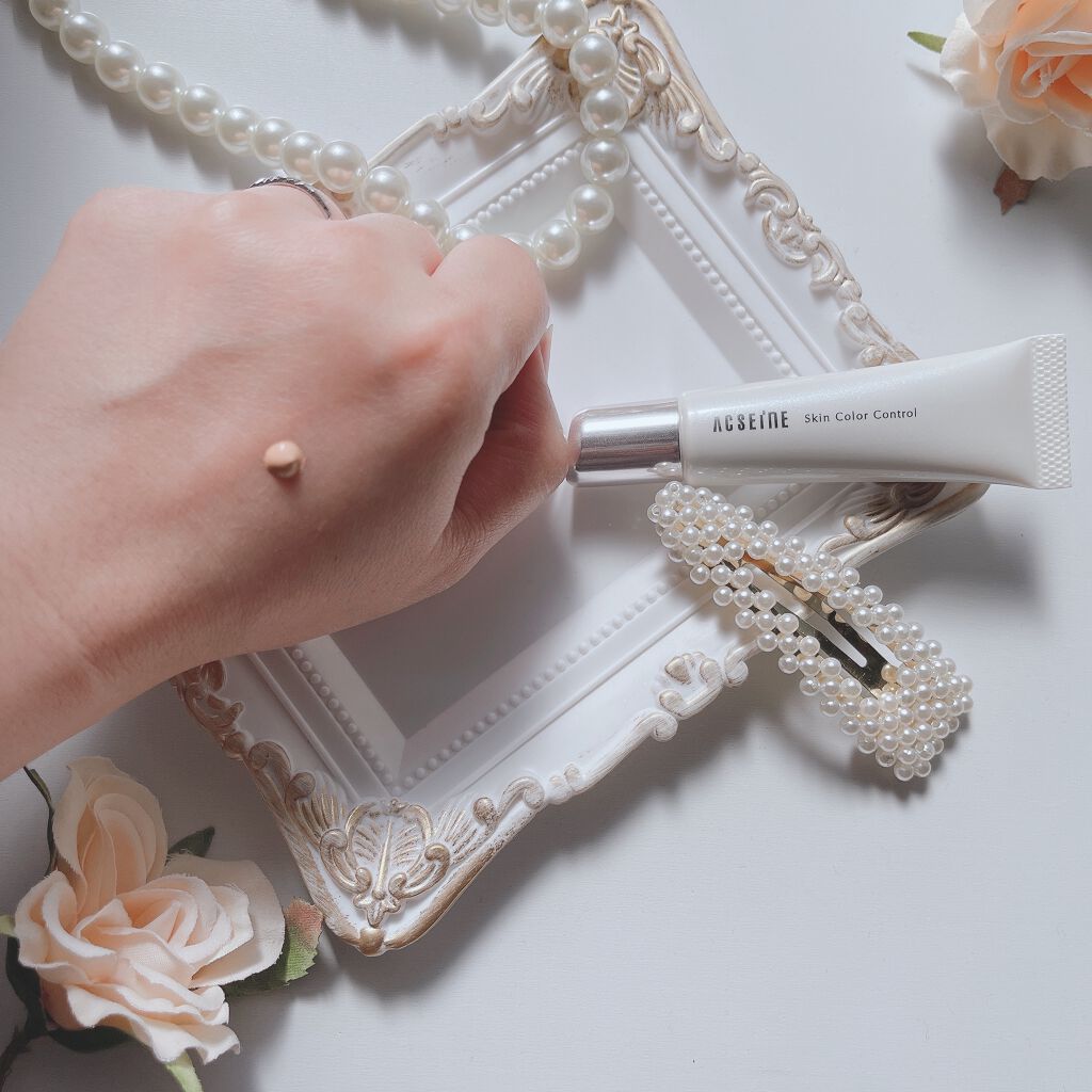 スキンカラーコントロール 02 明るめ/ACSEINE/クリームコンシーラーを使ったクチコミ（3枚目）