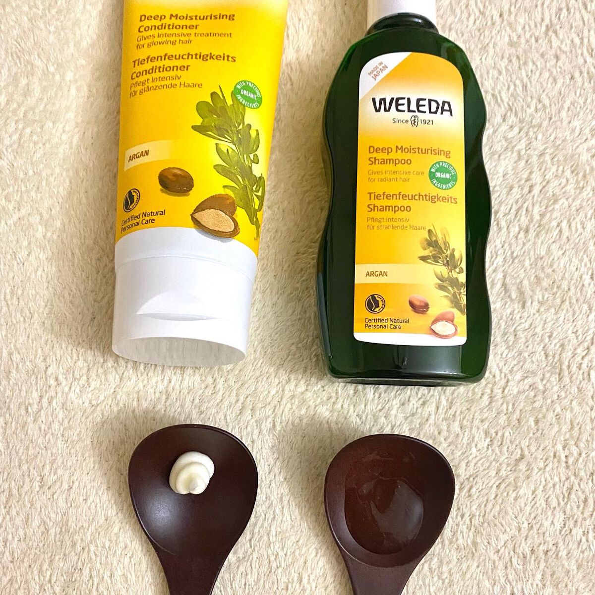 てったん on LIPS 「weledaアルガンヘアシャンプ―&ヘアコンディショナーをご紹..」(2枚目)