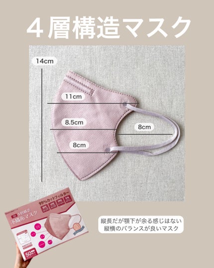 ドーリーピンク 立体マスク/be-style/マスクを使ったクチコミ(7枚目)