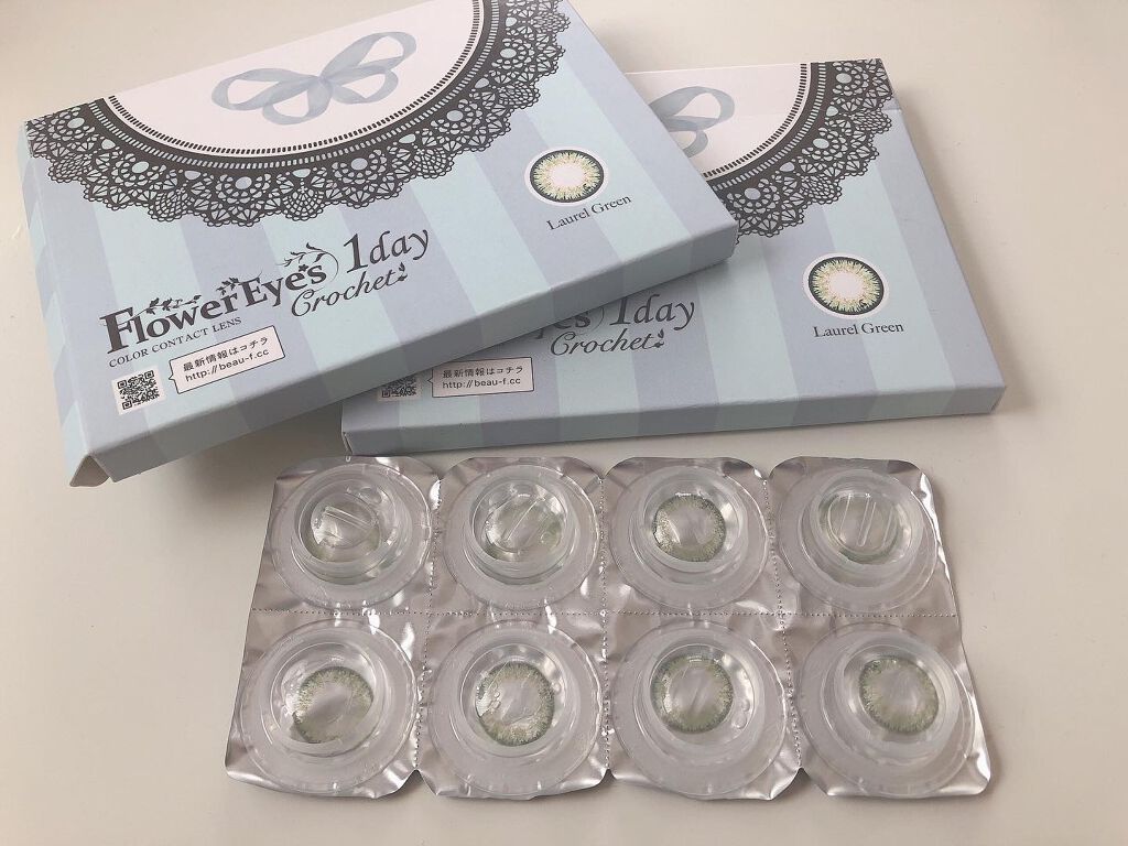 フラワーアイズ ワンデー クロッシェ/株式会社ビューフロンティア/ワンデー(1DAY)カラコンを使ったクチコミ(1枚目)