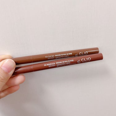 CLIO スーパープルーフ ペン ライナーのクチコミ「\CLIO スーパープルーフ ペン ライナー/

03　CACAO BROWN

04　MAR.....」（2枚目）