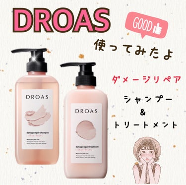 DROAS ダメージリペアシャンプー／トリートメントのクチコミ「最近、泥や炭が汚れを吸着！！
みたいなポップをよく見ますねえ。
ということで、DROASのシャ.....」（1枚目）