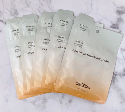 ディープモイスチャー マスク (ケアクリーム付き)/cerXcer/シートマスク・パックを使ったクチコミ(3枚目)