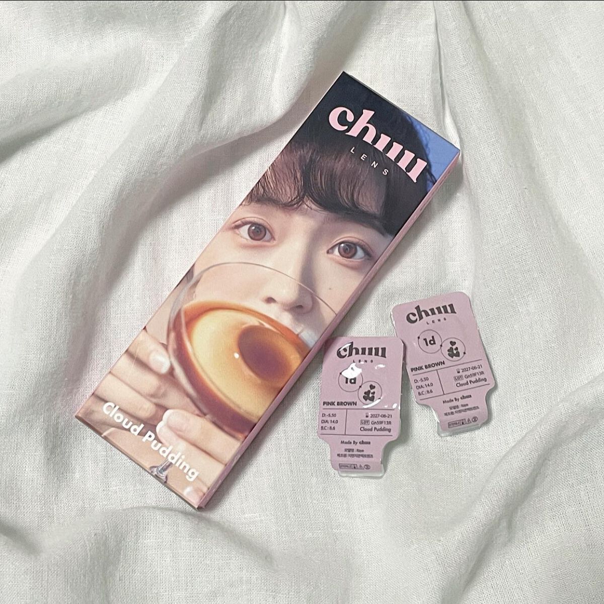 cloud pudding pink brown/chuu LENS/カラーコンタクトレンズを使ったクチコミ(2枚目)