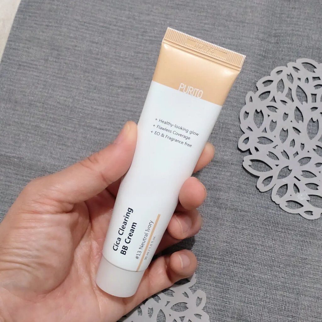 Cica Clearing BB Cream 13ニュートラルアイボリー/PURITO/化粧下地を使ったクチコミ（2枚目）