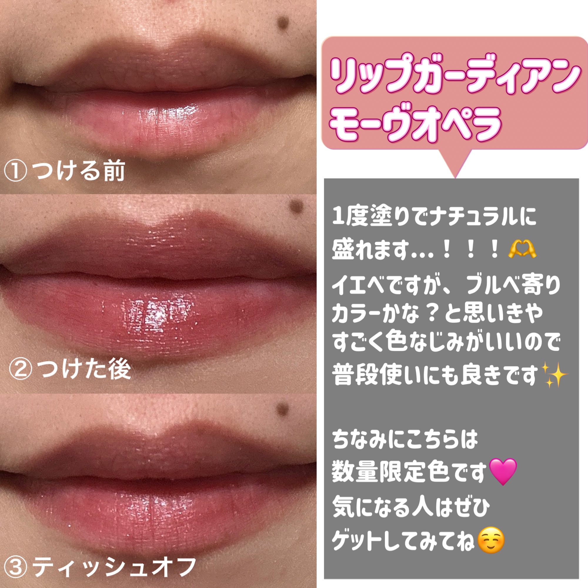 メロウラッピングルージュ/LIPGUARDIAN/口紅を使ったクチコミ（2枚目）