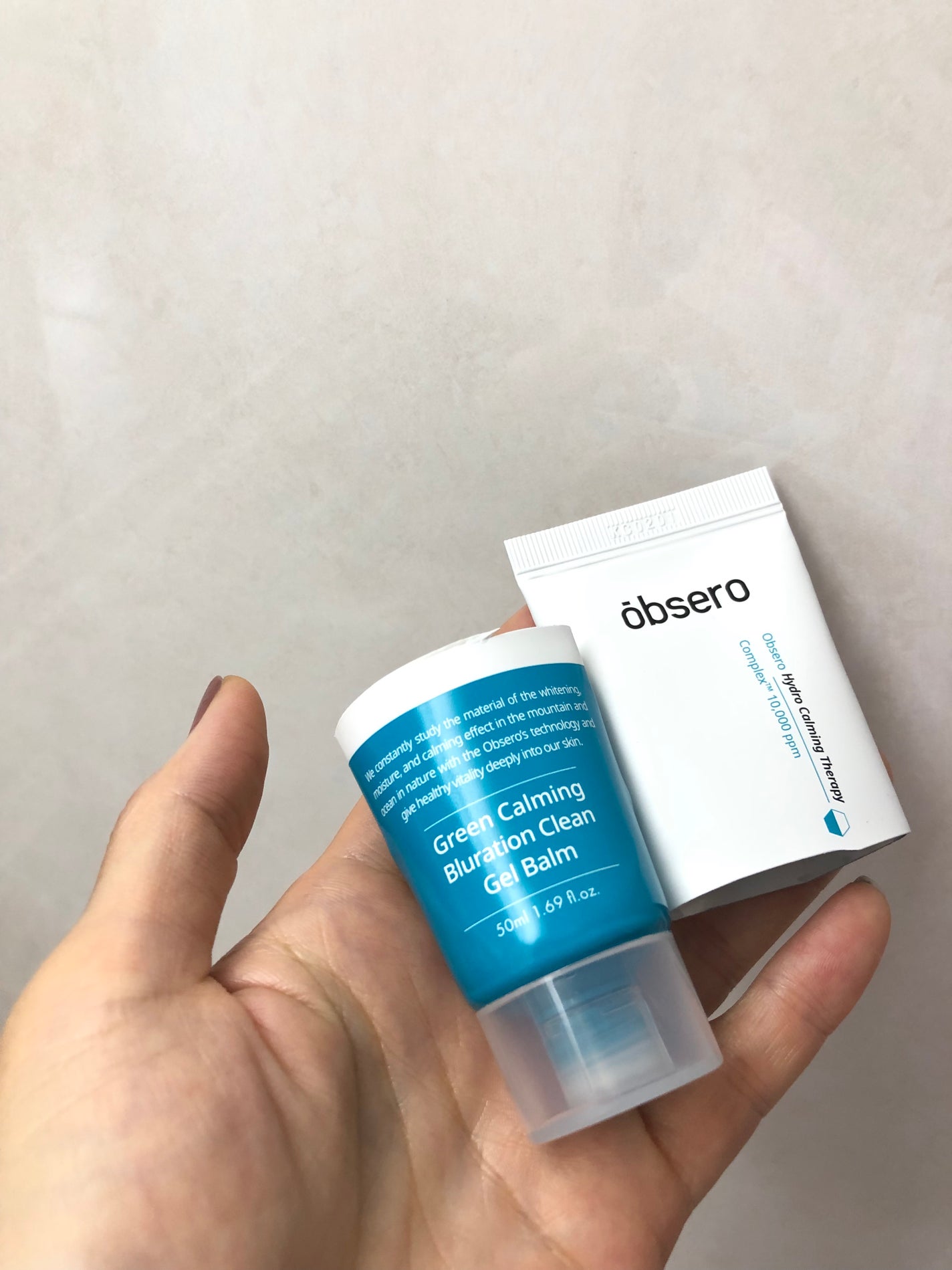 グリーンカーミングブルーレーションクリーンゲルバーム/obsero/フェイスバームを使ったクチコミ(1枚目)