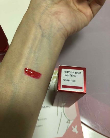 タトゥーリップティント/LANEIGE/口紅を使ったクチコミ(2枚目)