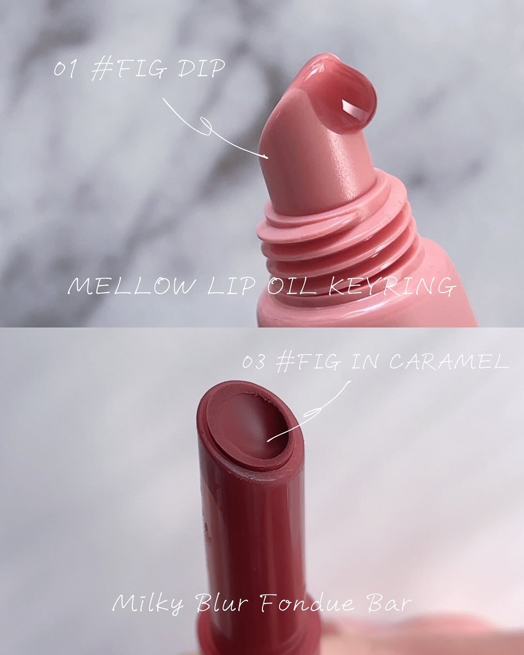 Lilybyred  Milky Blur Fondue Bar Mellow Lip Oil Keyring Set/lilybyred/メイクアップキットを使ったクチコミ（2枚目）