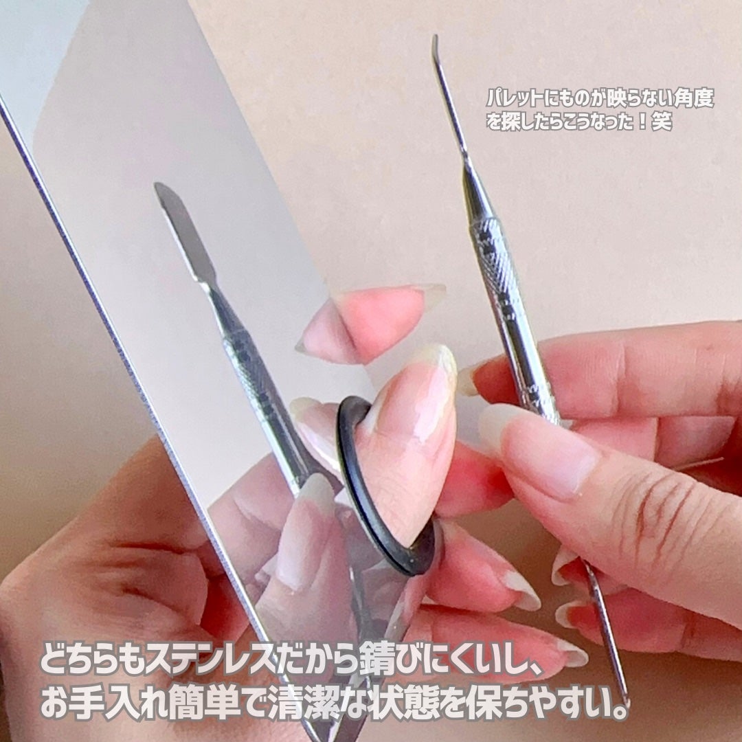 メイクパレット スパチュラセット/DAISO/その他化粧小物を使ったクチコミ(3枚目)