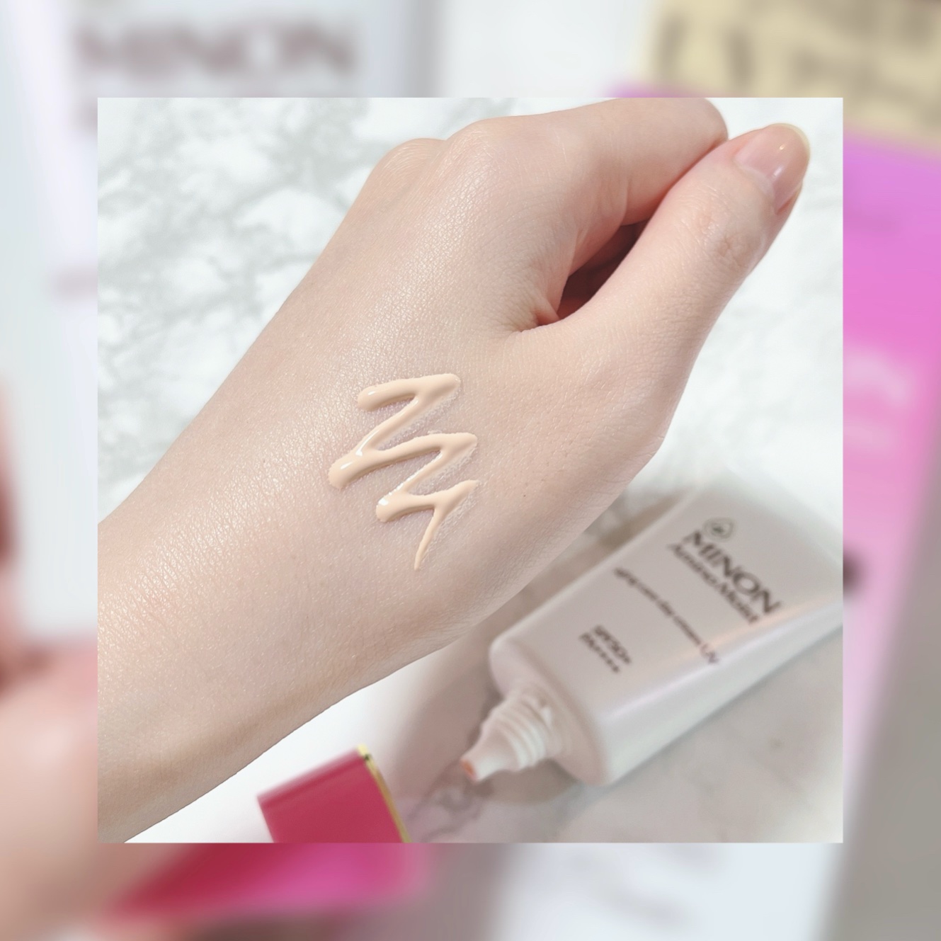 ミノン アミノモイスト エイジングケア デイクリームUV/ミノン/日焼け止めクリームを使ったクチコミ（3枚目）