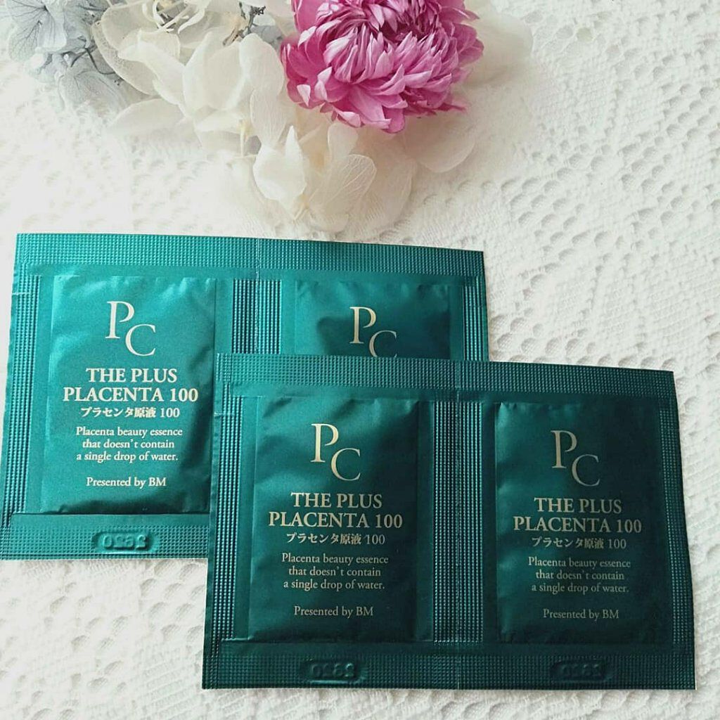 【馬プラセンタ原液100】プラセンタ原液100美容液　パウチ　1ml (馬プラセンタ)/パーフェクトC/美容液を使ったクチコミ（1枚目）